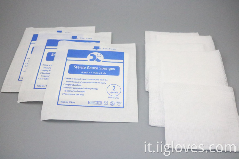 Ospedale Forniture Medical Emostatico Garza sterile traspirante 10x10 cm Gauda non sterilare